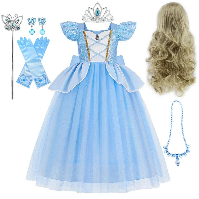 Cinderella Princess Ball Gown Costume Dress