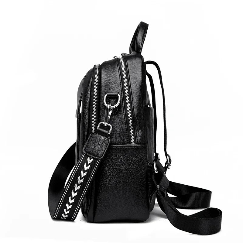 Genuine Leather Women's Backpack – Rivet Studded Style