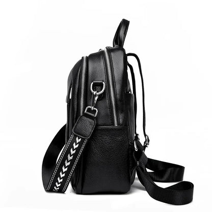 Genuine Leather Women's Backpack – Rivet Studded Style