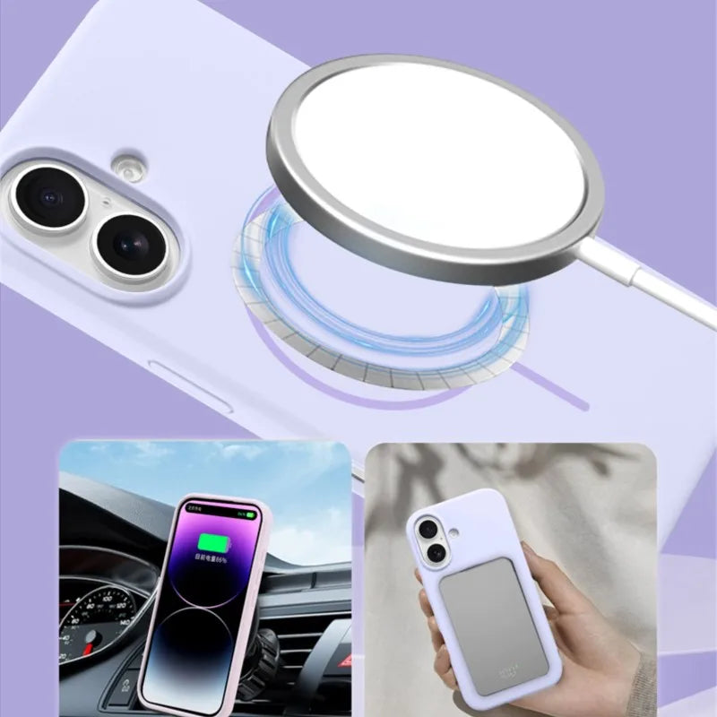 Liquid Silicone MagSafe iPhone Case – Magnetic Wireless Cover