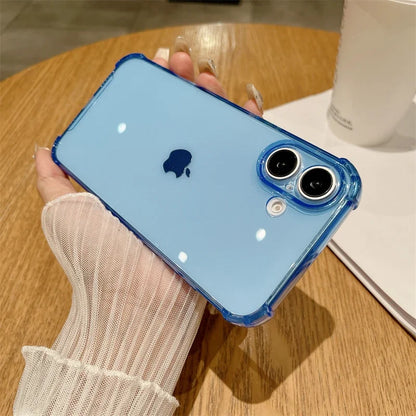 Neon Shockproof Transparent iPhone Case – Candy Color Slim Cover