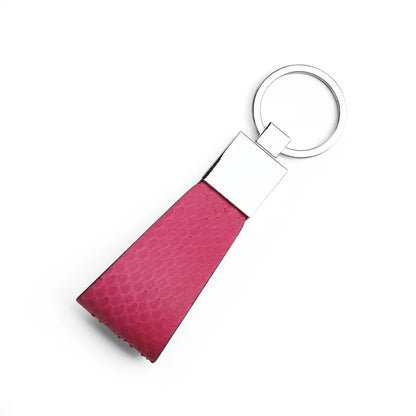 Premium Exotic Skin Leather Key Fob – Luxury Gift Keychain