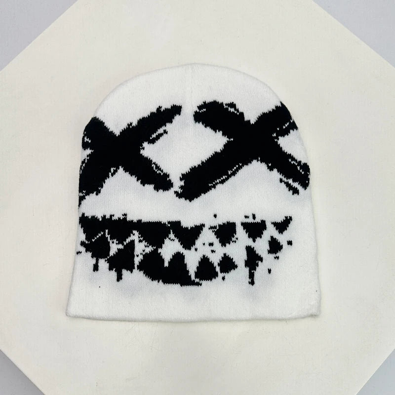 Hip Hop Letter Print Knitted Beanie Hat – Streetwear