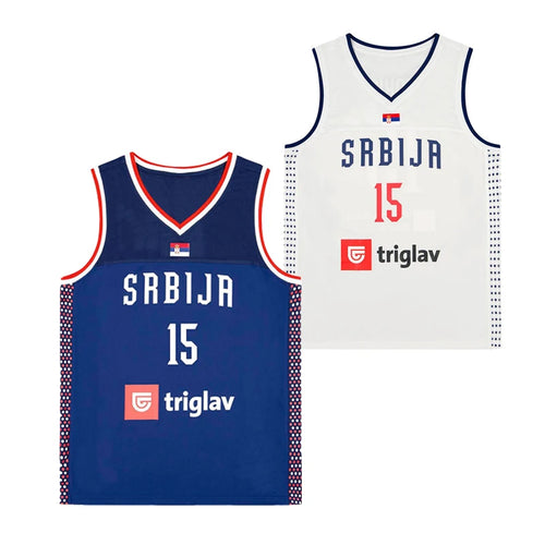 Jokic #15 Serbia National Basketball Jersey