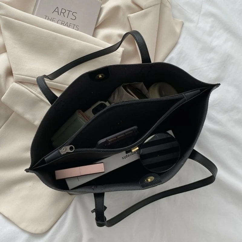 Large Capacity Women's Bag New Soft Leather Tote Bag