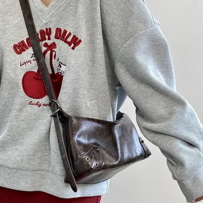 Pu Leather Retro Women's Underarm Bag Cool Y2k Girls Vintage