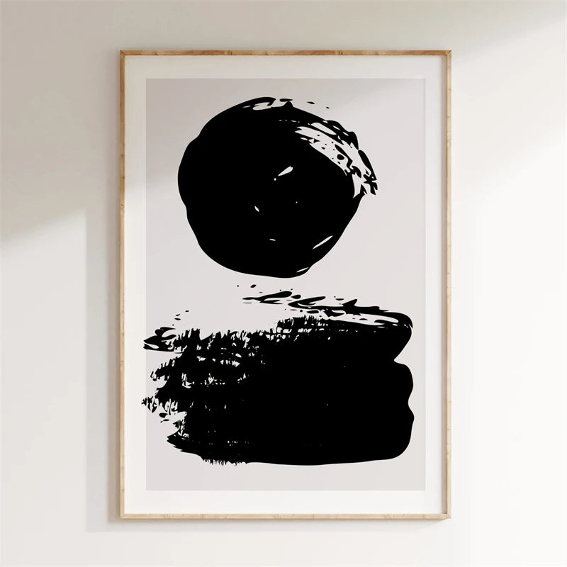 Minimalist Abstract Geometric Canvas Wall Art Poster