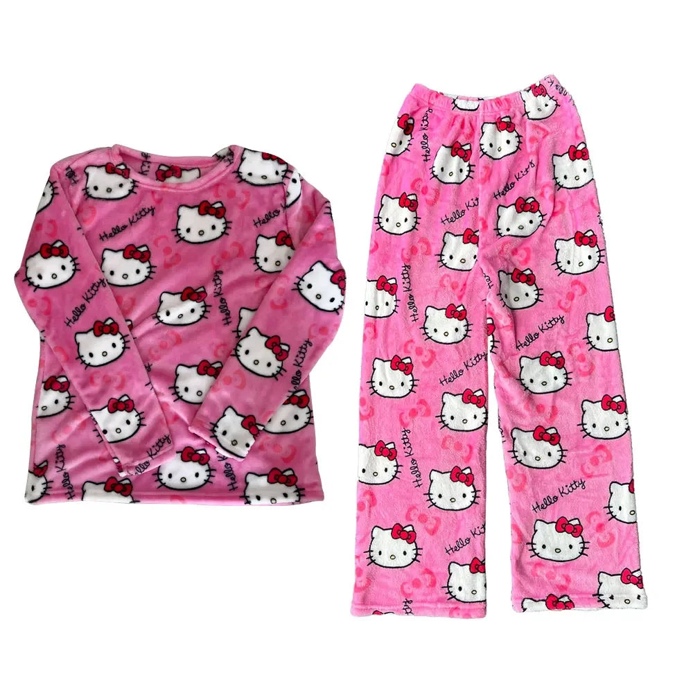 Hello Kitty Pajama Set Sanrio Couple Loungewear
