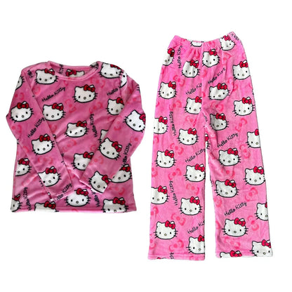 Hello Kitty Pajama Set Sanrio Couple Loungewear