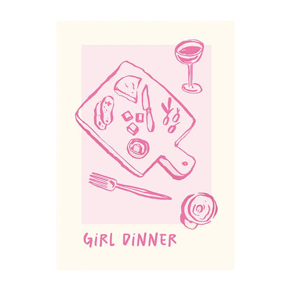 Minimalist Kitchen Wall Art Poster – Food Print for Home Decor