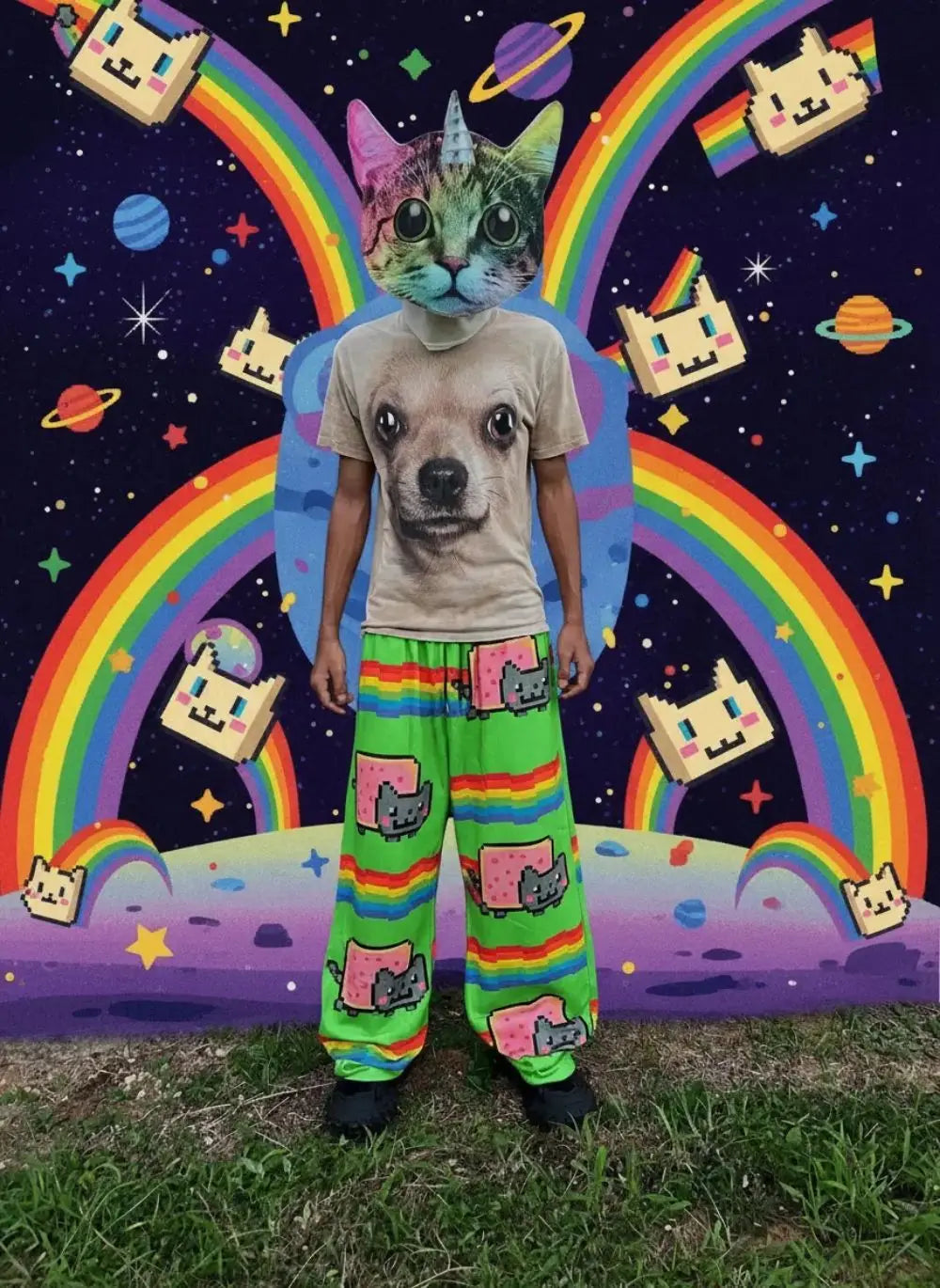 Nyan Cat Baggy Sweatpants Y2K Streetwear Hip Hop Graphic Pants