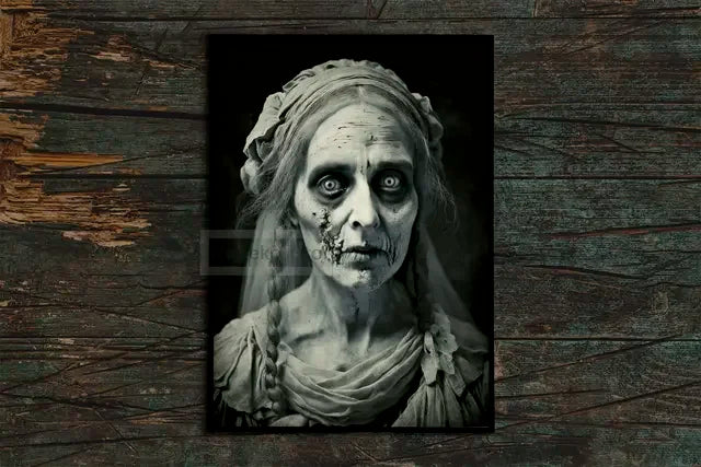 Horror Ghost Portrait Wall Art Poster – Spooky Canvas Print