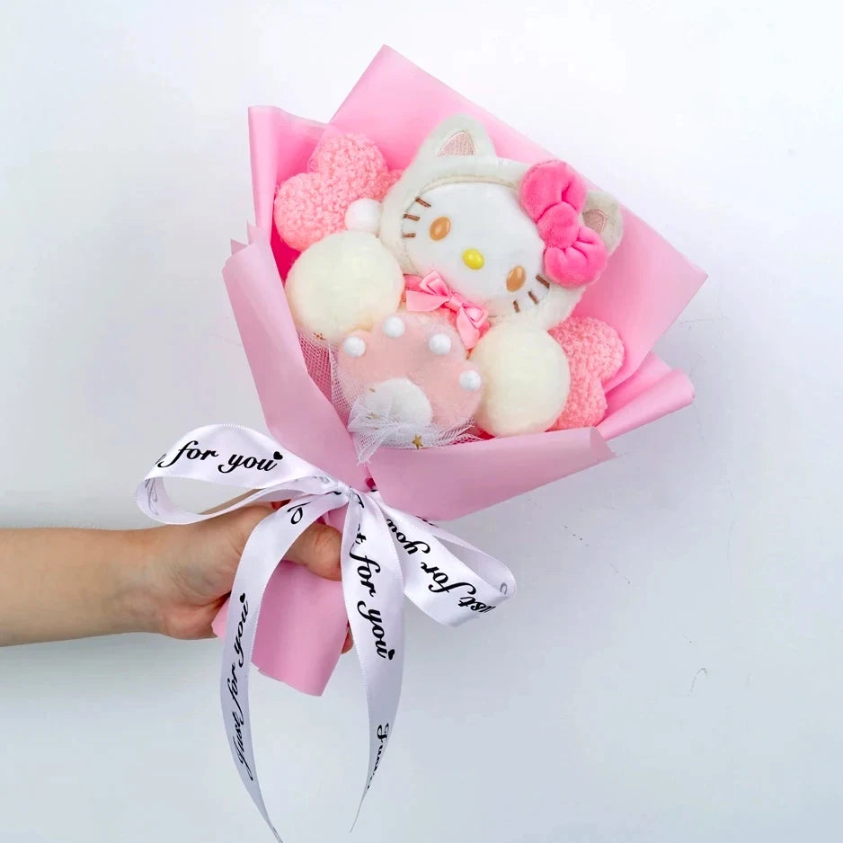 Hello Kitty Plush Bouquet Rose Flower Gift