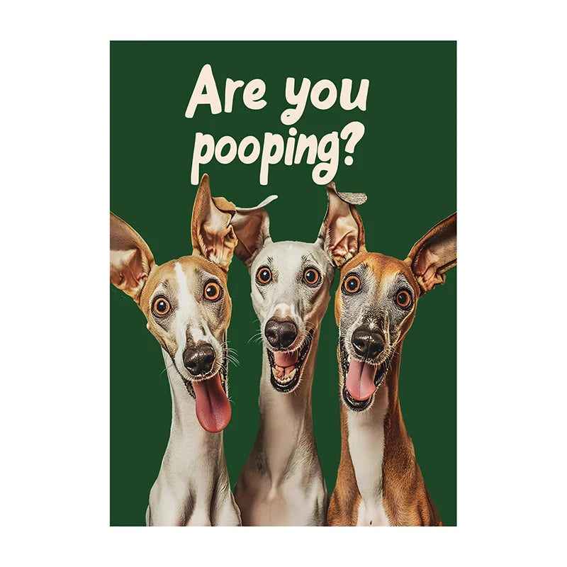 Funny Cow Poster – Are You Pooping? Farm Animal Bathroom Art