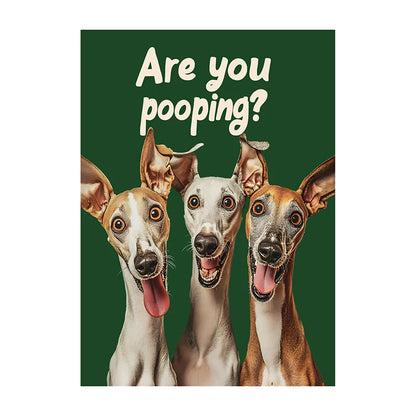 Funny Cow Poster – Are You Pooping? Farm Animal Bathroom Art