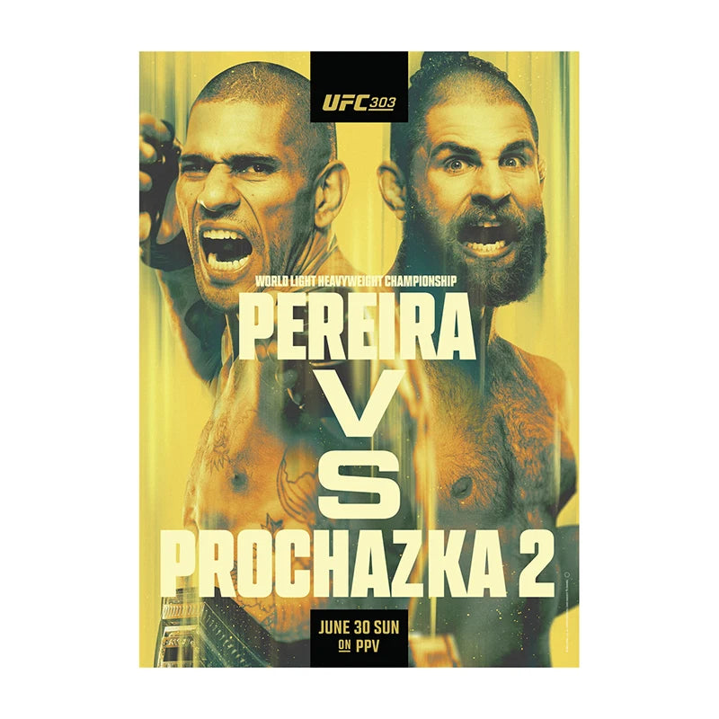 UFC MMA Fight Poster Print – Boxing & MMA Canvas Wall Art for Gym