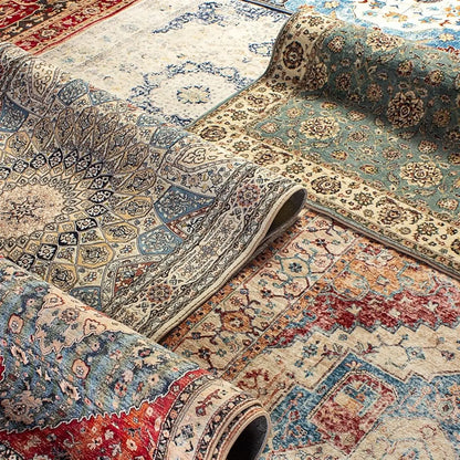 Persian Retro Area Rug – Washable Foldable Cashmere-Feel Carpet