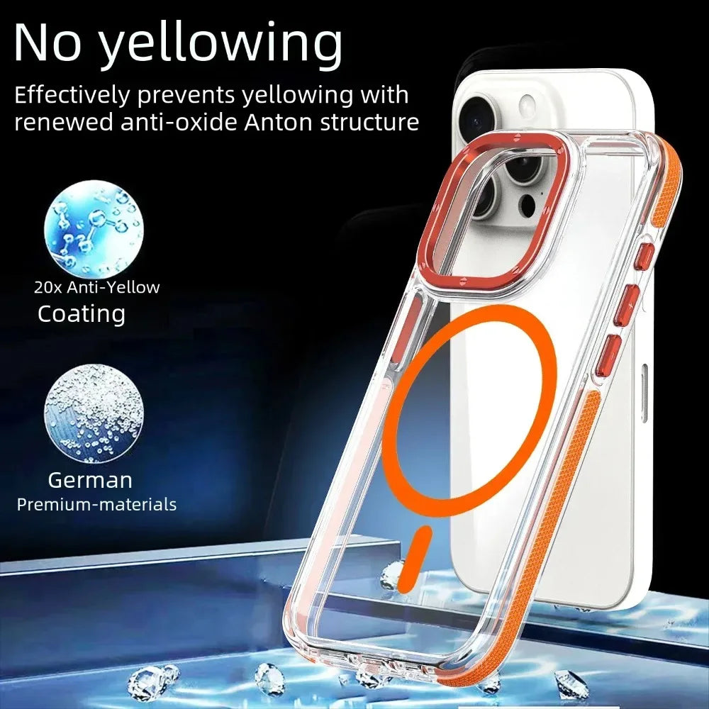 MagSafe Clear iPhone Case – Shockproof Wireless Charging Cover
