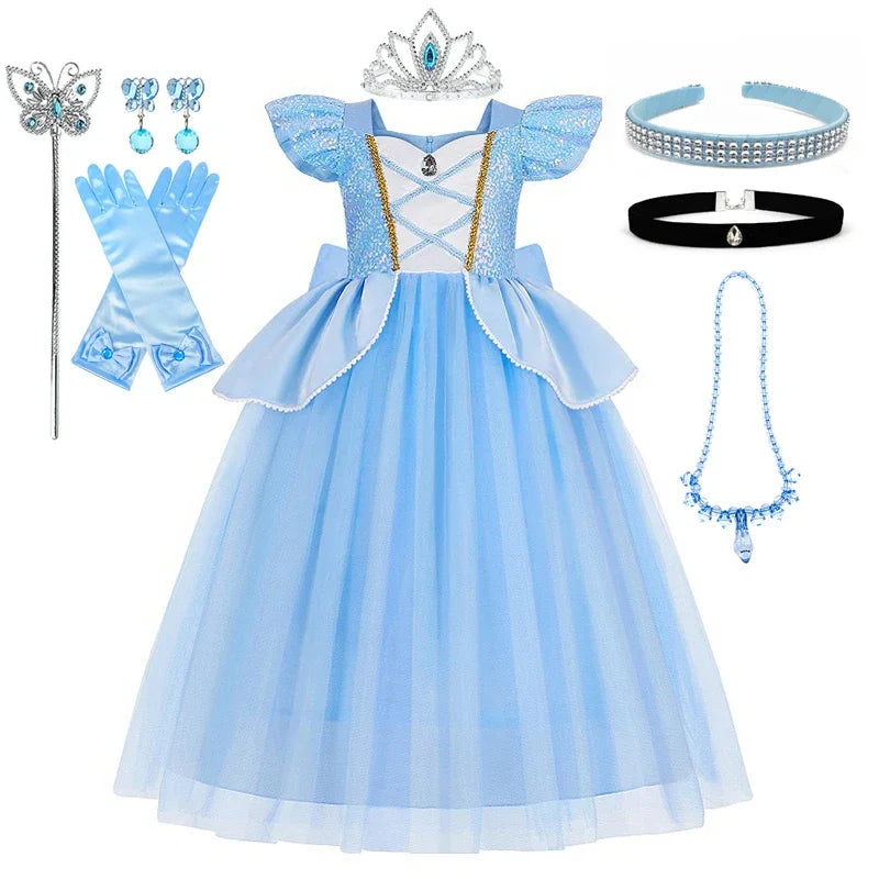 Cinderella Princess Ball Gown Costume Dress