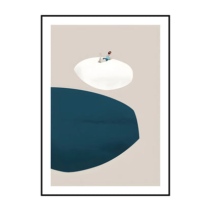 Surrealist Diver Wine Glass Wall Art Poster – Unframed Print
