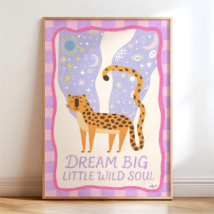 Boho Kids Wall Art Poster – Unicorn Motivational Print for Nursery & Girls Room