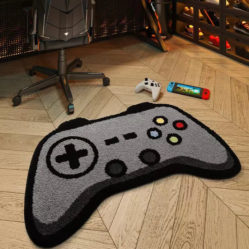 Game Controller Shaped Rug – Gaming Floor Mat for Bedroom & E-Sports Setup