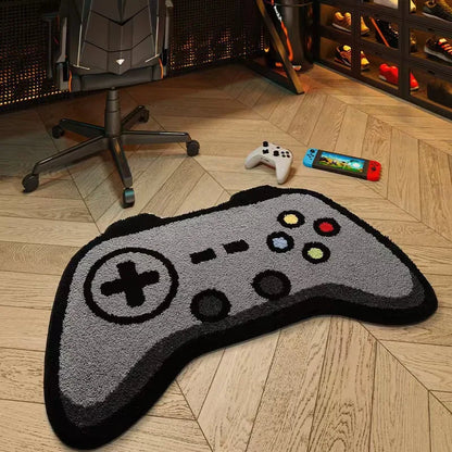 Game Controller Shaped Rug – Gaming Floor Mat for Bedroom & E-Sports Setup