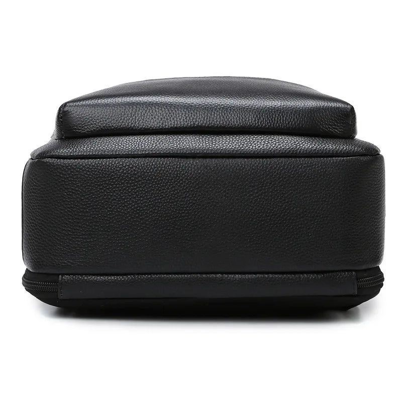 Genuine Leather Men's Laptop Backpack – 15.6 Inch Business Bag