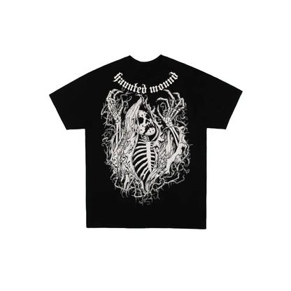 Gothic Graphic T-Shirt – Unisex Washed Streetwear Hip Hop Tee