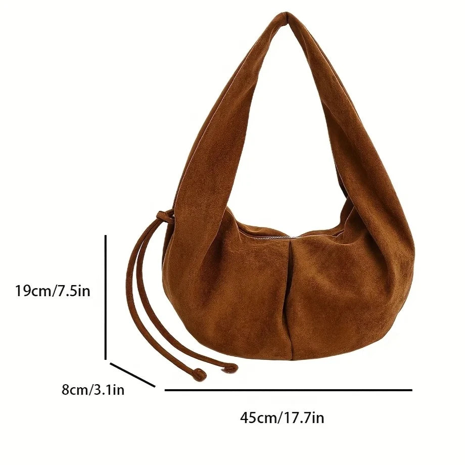 Retro Suede Leopard Print Single Oulder Bag