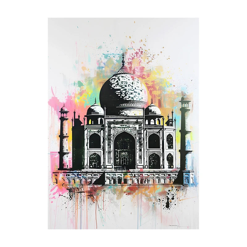 Graffiti Lion Art Poster – Colorful Abstract Canvas Wall Print