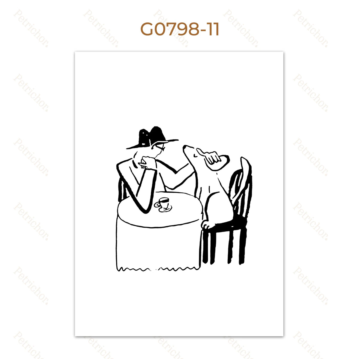 Minimalist Black and White Line Art Canvas Wall Art Print