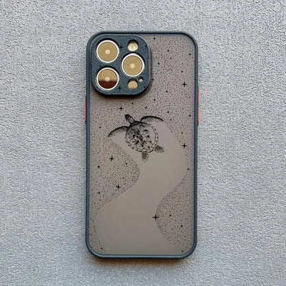 Manta Ray Dotted Art Phone Case – iPhone 17 16 15 14 13 12 11 Pro Max