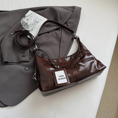 PU Leather Shoulder Bag – Women's Luxury Crossbody Underarm Bag