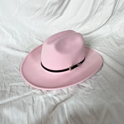 Wide Brim Cowboy Hat – Vintage Western Jazz Hat for Men & Women