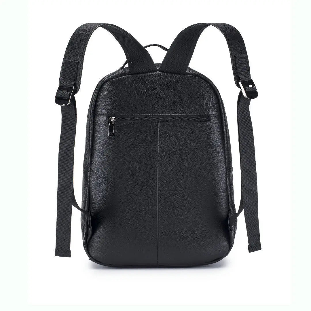 Genuine Leather Men's Backpack – Slim Business Laptop Bag