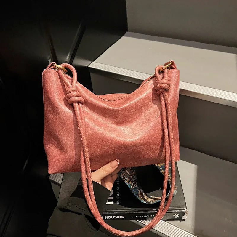 Women Tote Bag Large Capacity Soft PU Leather Shoulder Bag