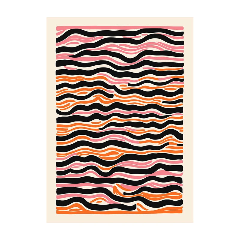 Mid-Century Modern Wall Art Poster – Retro Abstract Geometric Print