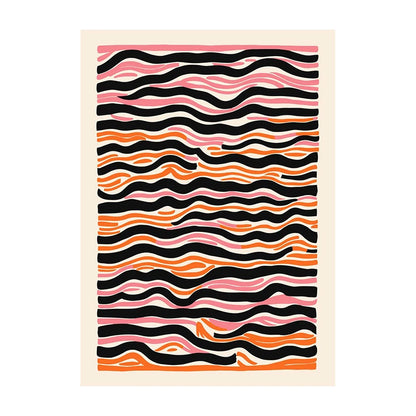 Mid-Century Modern Wall Art Poster – Retro Abstract Geometric Print