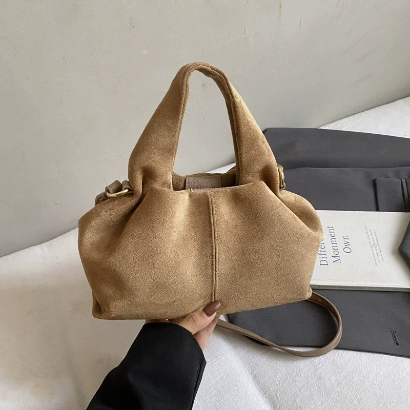 French Cloud Dumpling Bags Brand Design Frosted New Fashion Handbag