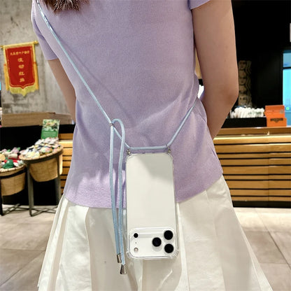 iPhone Crossbody Lanyard Case – Clear Shockproof Bumper Cover