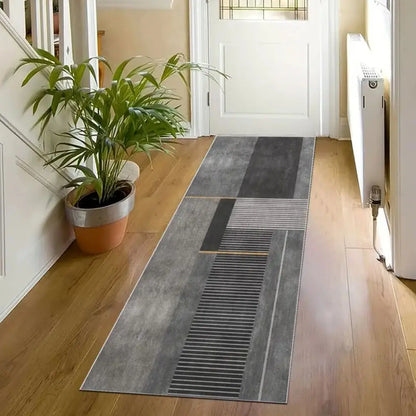 Minimalist Grey Door Mat – Non-Slip, Dirt Resistant Entrance Rug