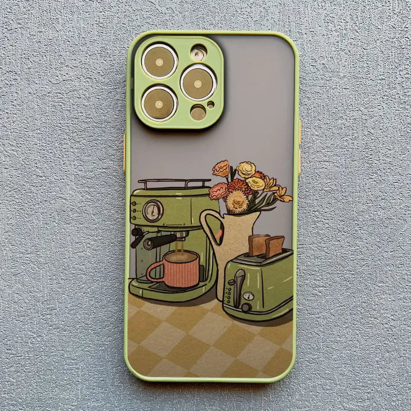 Retro Cat Vinyl Record iPhone Case – Aesthetic Cozy Cover