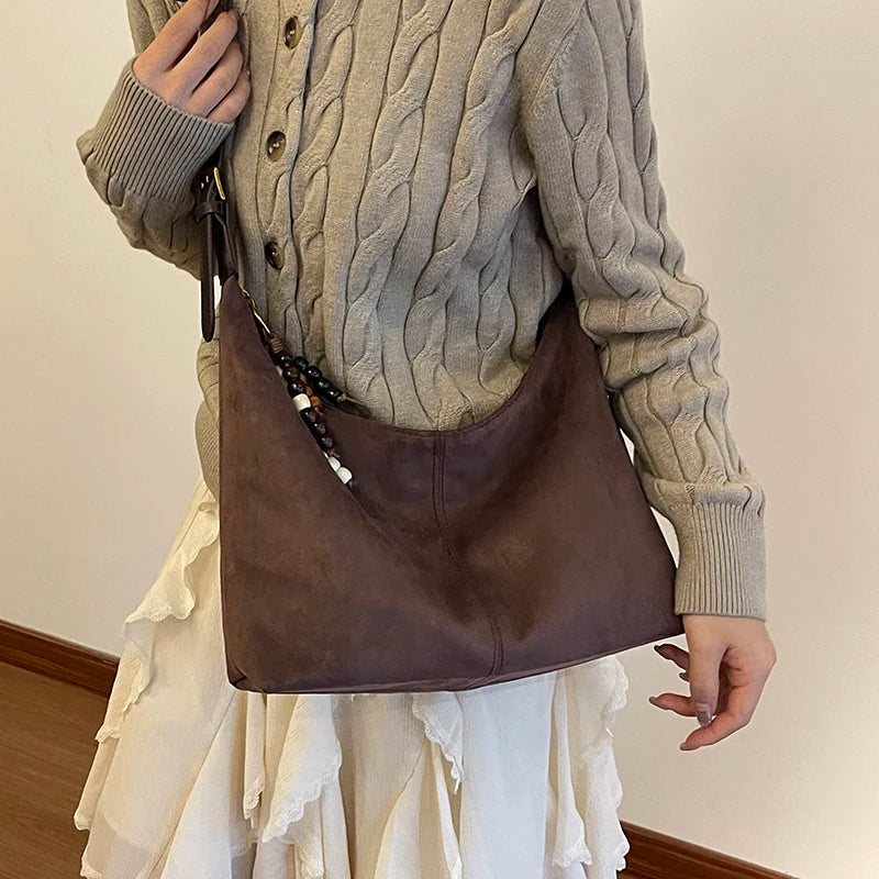 Winter Small Suede Trend Brand Solid Color Shoulder Bags