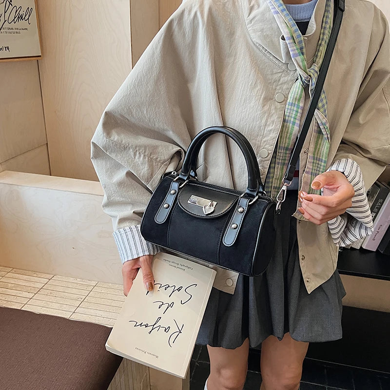 Vintage Small Faux Suede Shoulder Bags