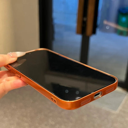 Luxury Matte Translucent iPhone Case with Electroplated Frame & Lens Protection