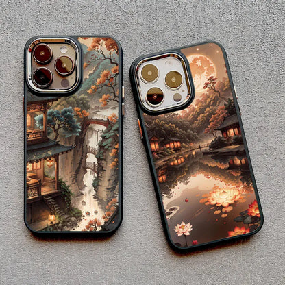 Mountain Peak Lake Vintage Silicone Phone Case