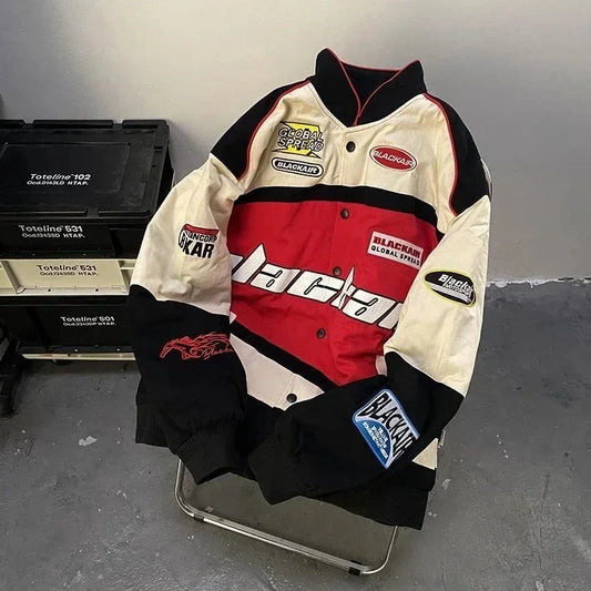 Racing Jacket – Oversized Vintage Motorcycle Baseball Jacket for Men & Women