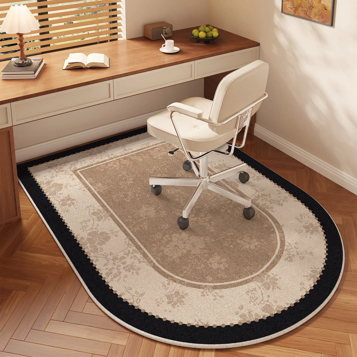 Oval Office Chair Mat – Anti-Slip Floor Protector for Home & Desk