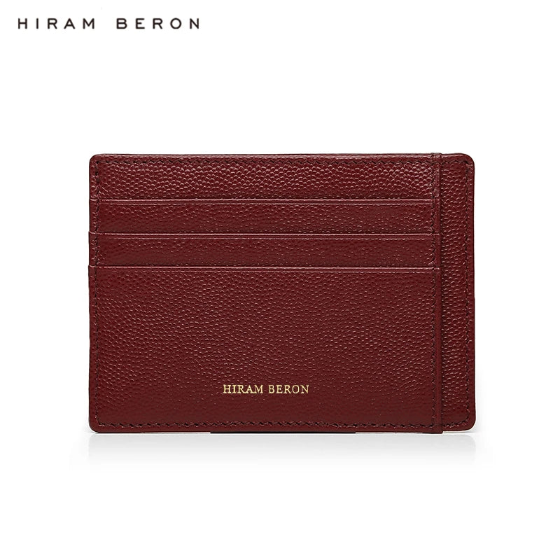 Hiram Beron Personalized Leather RFID Blocking Credit Card Holder